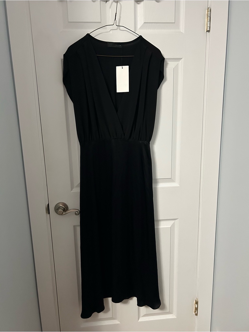 Zara Black Maxi Dress with V-Neck